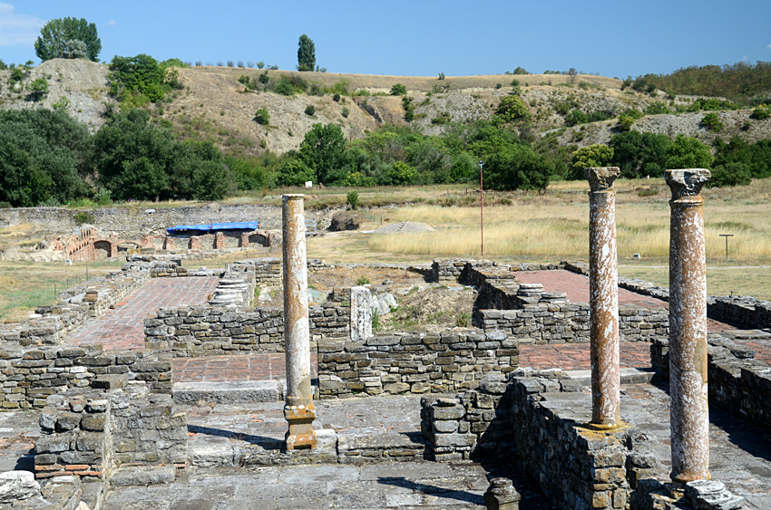 Stobi - centrální bazilika a synagogy