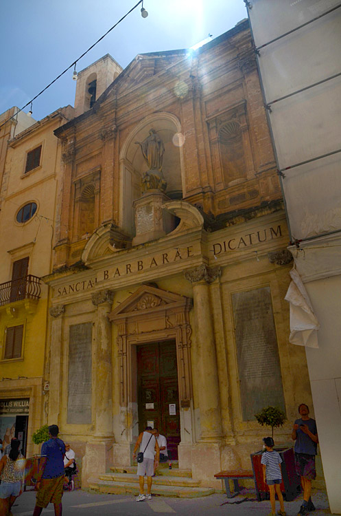 Valletta - kostel svaté Barbory